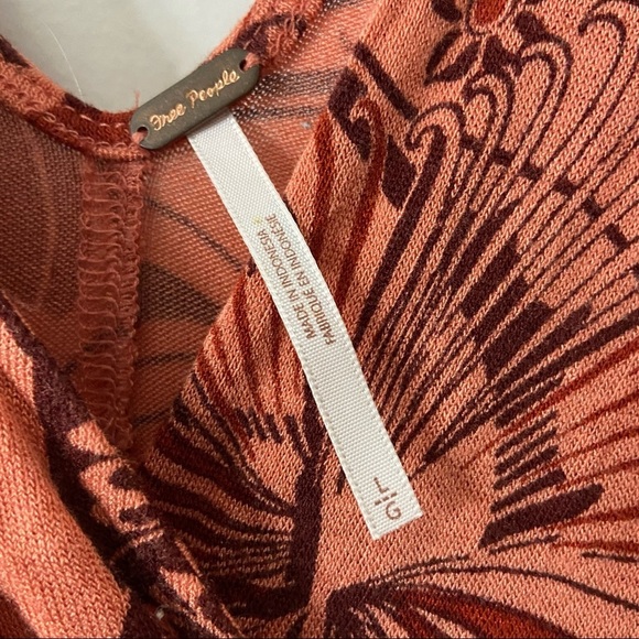 Free People Coral Combo Amour Pullover Cold Shoulder Top - Picture 11 of 16